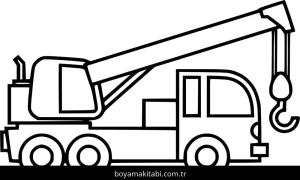 Vinç boyama sayfası – evde etkinlik, ücretsiz yazdır