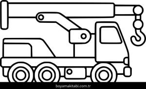 Vinç boyama sayfası – çocuk aktivitesi, PDF indir