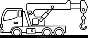 Vinç boyama sayfası – kolay boyama, eğitici aktivite