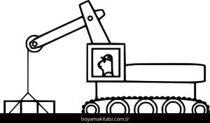 Vinç boyama sayfası – boyama çalışması, yaratıcılığı geliştirir