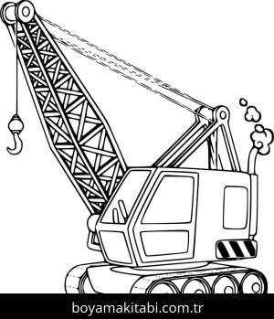 Vinç boyama sayfası – PDF indir, sevimli karakter