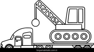 Vinç boyama sayfası – sanatsal çalışma, çocuklar için
