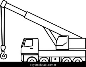 Vinç boyama sayfası – yaratıcılık, eğlenceli etkinlik