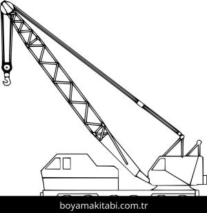 Vinç boyama sayfası – sanatsal çalışma, çocuklar için