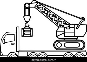 Vinç boyama sayfası – eğlenceli etkinlik, el becerilerini geliştirir