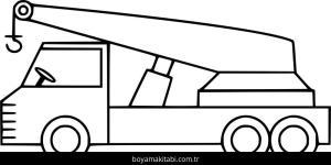 Vinç boyama sayfası – el becerilerini geliştirir, boyama çalışması