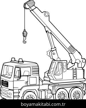 Vinç boyama sayfası – renkli çizimler, okul öncesi