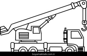 Vinç boyama sayfası – renkli çizimler, okul öncesi