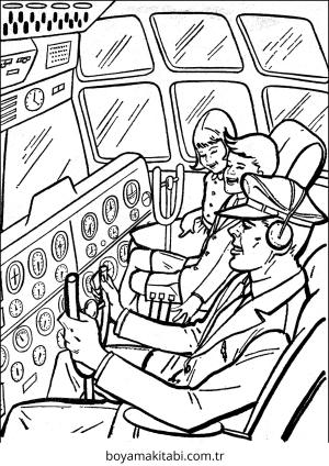 Vintage boyama sayfası – çocuklar için, çizgi film temalı