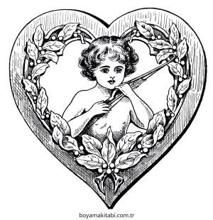 Vintage boyama sayfası – sevimli karakter, sanatsal çalışma