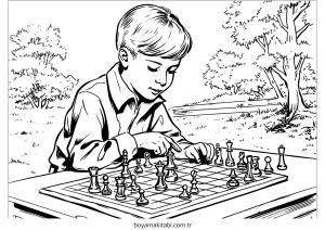 Vintage boyama sayfası – PDF indir, sevimli karakter