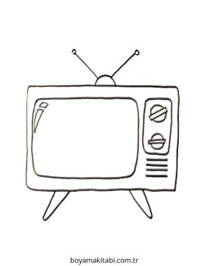 Vintage boyama sayfası – basit çizim, kolay boyama