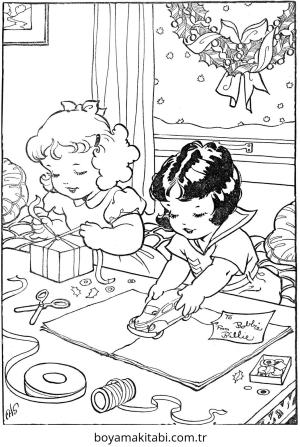Vintage boyama sayfası – eğlenceli etkinlik, el becerilerini geliştirir