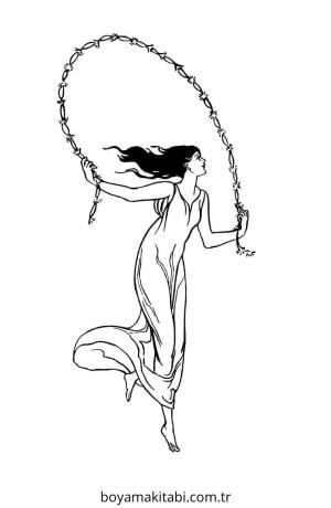 Vintage boyama sayfası – boyama çalışması, yaratıcılığı geliştirir