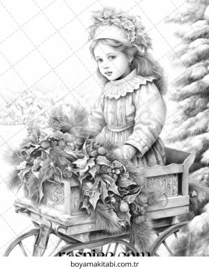 Vintage boyama sayfası – çizgi film temalı, basit çizim