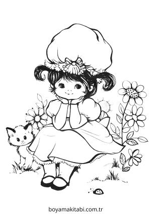 Vintage boyama sayfası – boyama etkinliği, çocuk aktivitesi