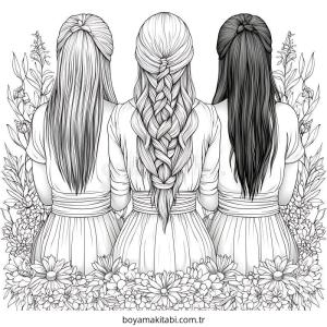 Vintage boyama sayfası – ücretsiz yazdır, boyama etkinliği