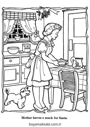 Vintage boyama sayfası – çocuk aktivitesi, PDF indir