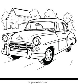 Vintage boyama sayfası – yaratıcılık, eğlenceli etkinlik