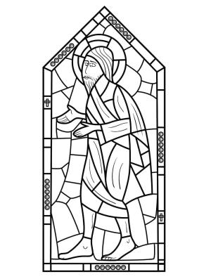 Vitray boyama sayfası,  coloring page, Dini Vitray iyi, 