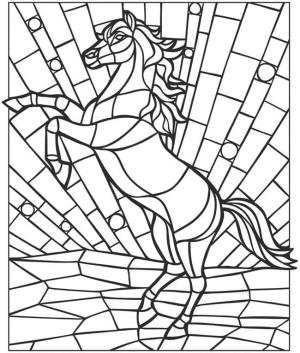 Vitray boyama sayfası,  coloring page, At Vitray, 