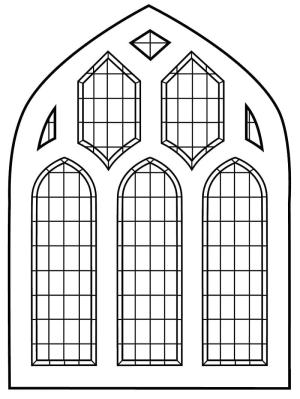 Vitray boyama sayfası,  coloring page, Vitray Yazdır, 