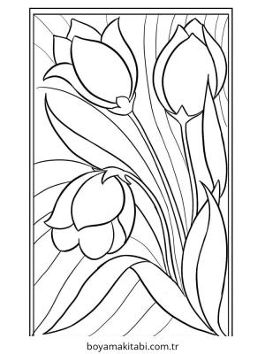 Vitray boyama sayfası – okul öncesi, evde etkinlik