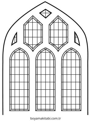 Vitray boyama sayfası – eğlenceli etkinlik, el becerilerini geliştirir