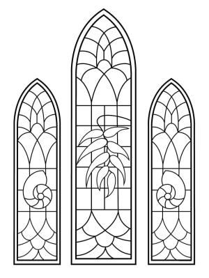 Vitray boyama sayfası,  coloring page, Vitray Yazdırılabilir, 