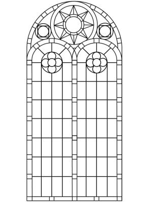 Vitray boyama sayfası,  coloring page, Ücretsiz Vitray, 