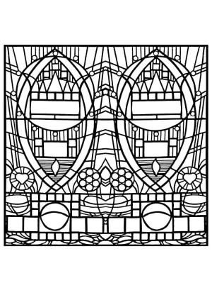 Vitray boyama sayfası,  coloring page, Vitray Tasarımı, 