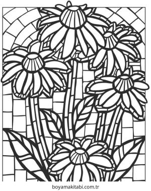 Vitray boyama sayfası – kolay boyama, eğitici aktivite