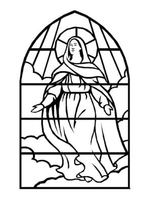 Vitray boyama sayfası,  coloring page, Rahibe Maria Vitray, 