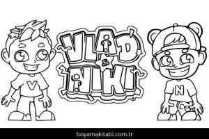Vlad ve Niki boyama sayfası – evde etkinlik, ücretsiz yazdır