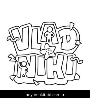Vlad ve Niki boyama sayfası – çizgi film temalı, basit çizim