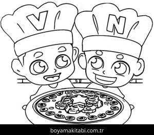 Vlad ve Niki boyama sayfası – boyama çalışması, yaratıcılığı geliştirir