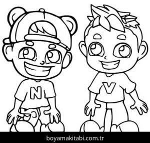 Vlad ve Niki boyama sayfası – yaratıcılık, eğlenceli etkinlik