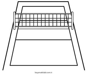 Voleybol boyama sayfası – boyama çalışması, yaratıcılığı geliştirir
