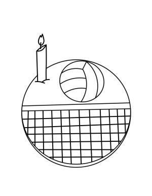 Voleybol boyama sayfası,  coloring page, Voleybol Kek, 