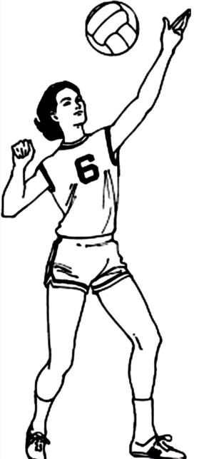 Voleybol boyama sayfası,  coloring page, Voleybol Oyuncusu, 