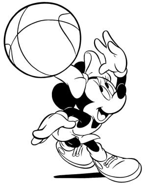 Voleybol boyama sayfası,  coloring page, Minnie Mouse Voleybol Oynuyor, 