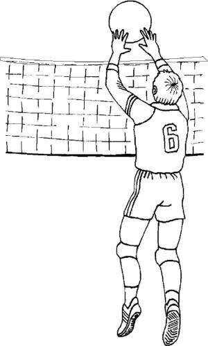 Voleybol boyama sayfası,  coloring page, Voleybol Oynayan Adam, 