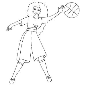 Voleybol boyama sayfası,  coloring page, Voleybol Oynayan Barbie Bebek, 