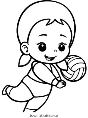 Voleybol boyama sayfası – ücretsiz yazdır, boyama etkinliği
