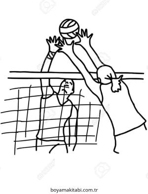 Voleybol boyama sayfası – yaratıcılık, eğlenceli etkinlik