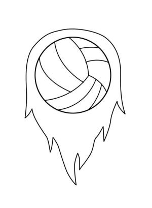 Voleybol boyama sayfası,  coloring page, Alevli Temel Voleybol, 