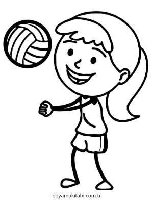 Voleybol boyama sayfası – yaratıcılığı geliştirir, keyifli zaman