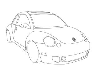 Volkswagen boyama sayfası,  coloring page, Volkswagen Beetle Araba resmi, 