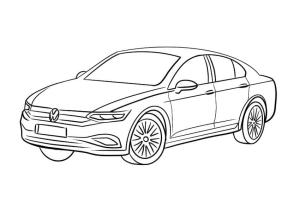 Volkswagen boyama sayfası,  coloring page, Volkswagen Passat, 