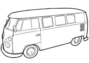 Volkswagen boyama sayfası,  coloring page, Volkswagen araba, 